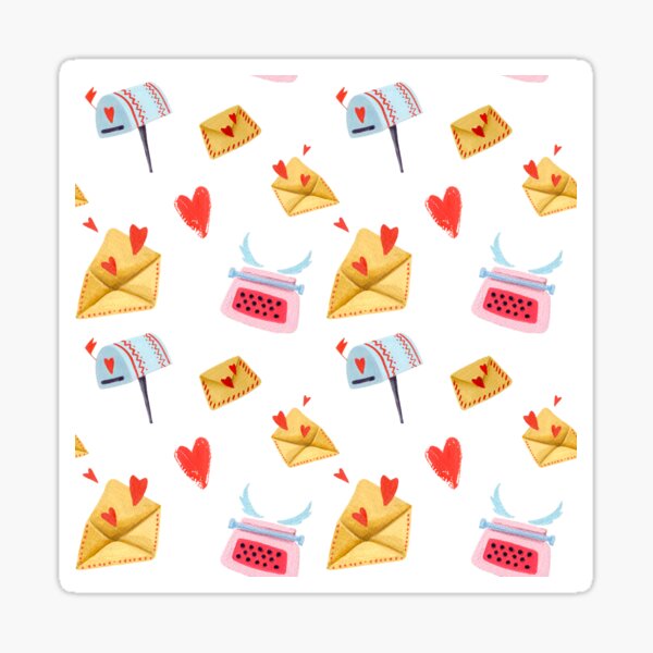 Item preview, Postcards Postbox Heart and Typewriter designed and sold by FestivityFinds.