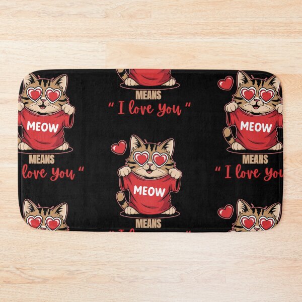 Item preview, Meow Means I Love You  Cute Cat Lover designed and sold by Nzgiftsandmore.