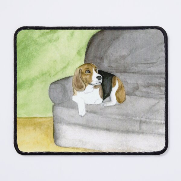Item preview, Beagle on a sofa watercolor designed and sold by moonlightartworks.