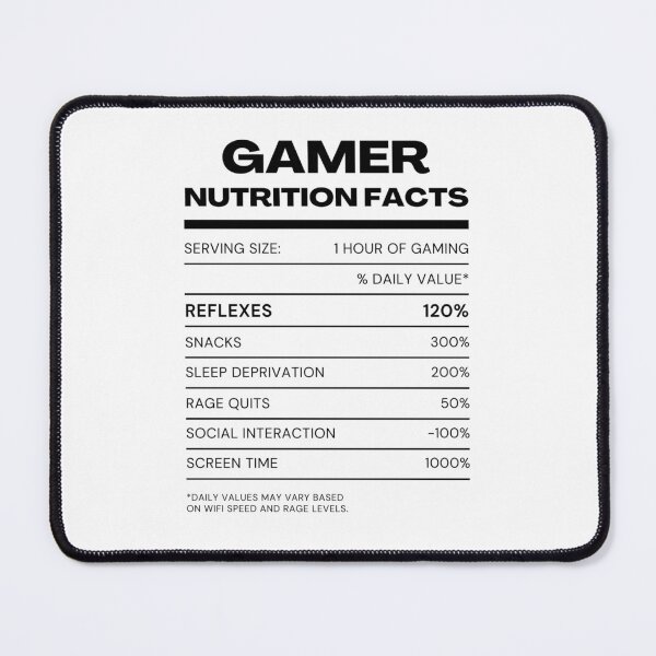 Item preview, Gamer Nutrition Facts - Funny Gamer Saying designed and sold by mimiscreativity.