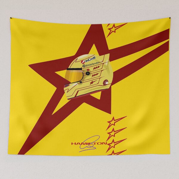 Item preview, Lewis Hamilton Ferrari F1 helmet inspired design designed and sold by Pink Polar F1.