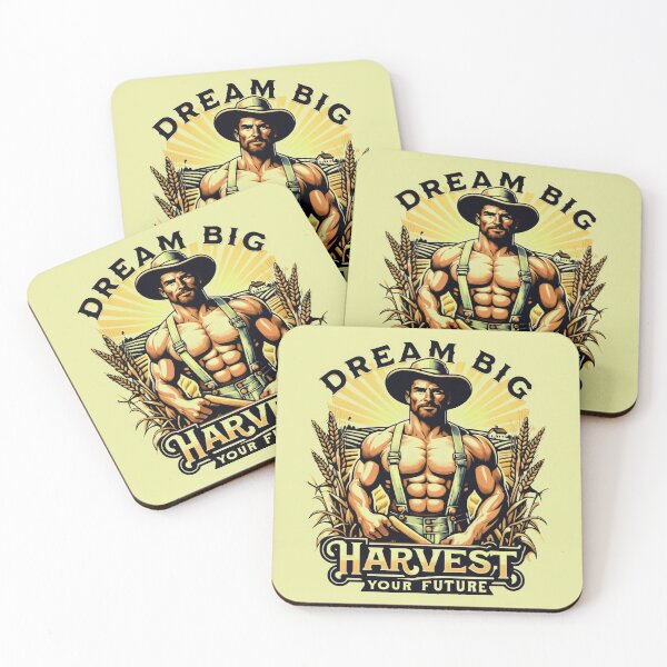 Item preview, Dream Big Harvest Your Future Strong Farmer Amidst Golden Wheat designed and sold by SplashTastic.