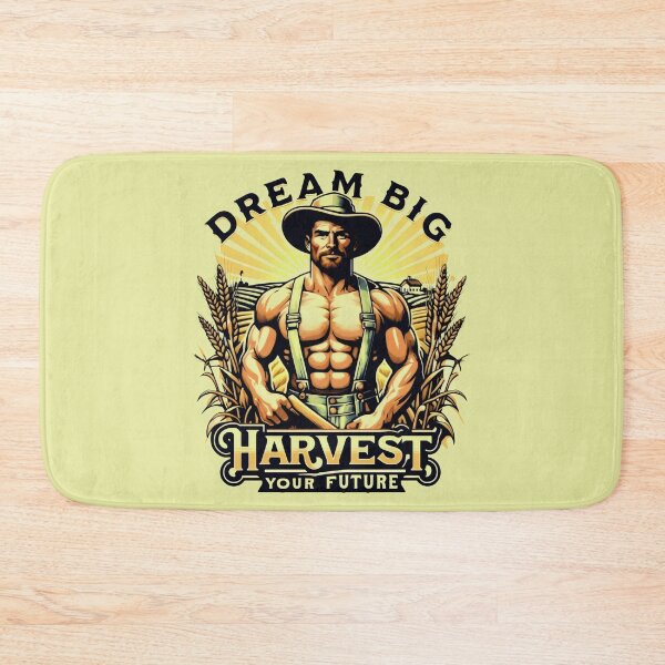 Item preview, Dream Big Harvest Your Future Strong Farmer Amidst Golden Wheat designed and sold by SplashTastic.