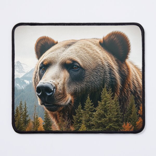Item preview, Grizzly Bear and Mountains designed and sold by Skye Ryan-Evans.