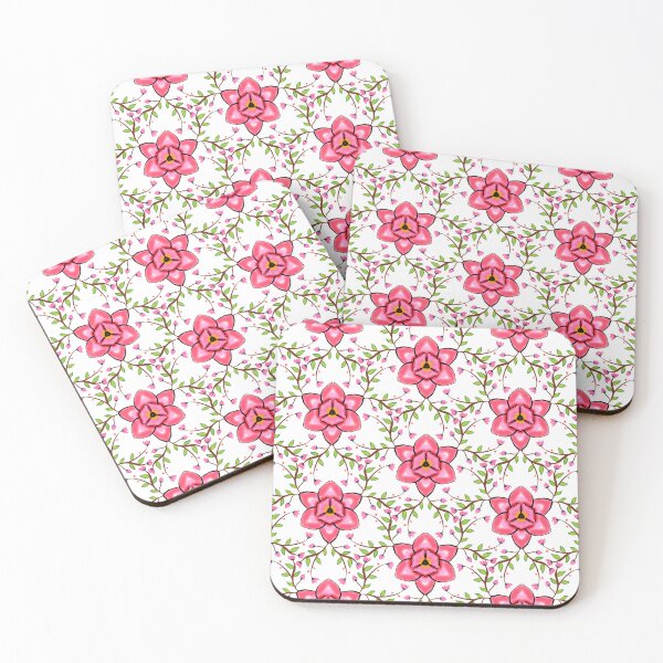 Item preview, Pink flower orchid vines pattern designed and sold by Bulantanyong.
