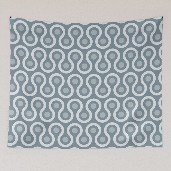 Item preview, Geometric Pattern: Looped Circles: Bluestone designed and sold by Red Wolf.