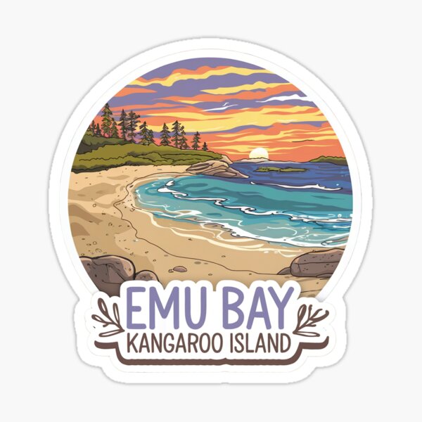 Item preview, Emu Bay round sticker designed and sold by Random Designs.