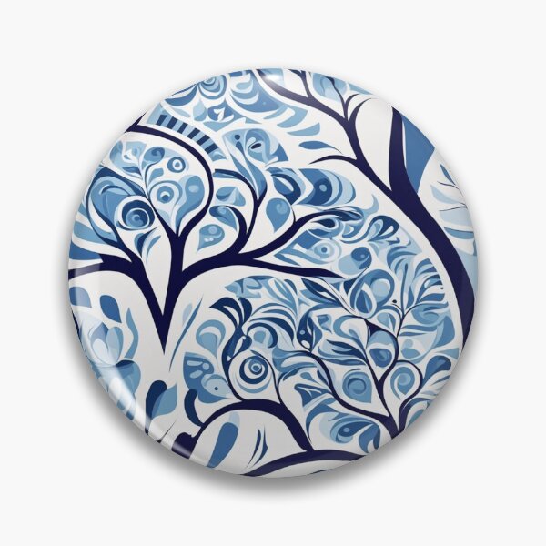 Item preview, Dynamic Swirls Of Eucalyptus Trees In Blues designed and sold by AussieConcepts.