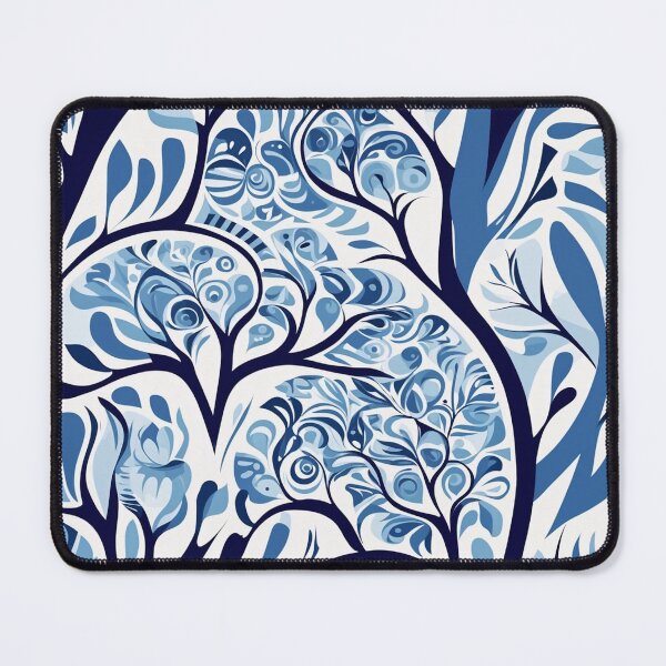 Item preview, Dynamic Swirls Of Eucalyptus Trees In Blues designed and sold by AussieConcepts.