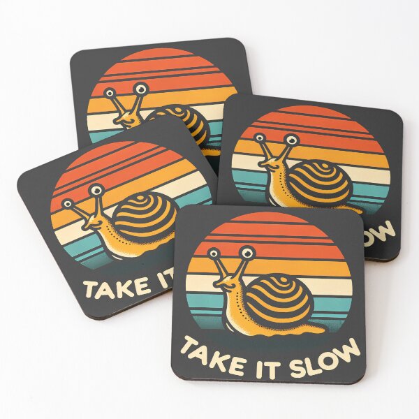 Item preview, Snail Take It Slow Retro Sunset designed and sold by Funny Vintage Stickers And T-Shirts.