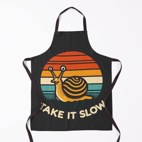 Item preview, Snail Take It Slow Retro Sunset designed and sold by Funny Vintage Stickers And T-Shirts.