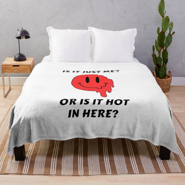 Item preview, Is It Just Me? Or Is It Hot In Here? Red Melting Smiley Face designed and sold by AASparksDesigns.