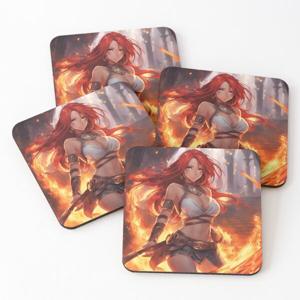 Item preview, Crimson Blaze, anime red hair designed and sold by 9blueart.