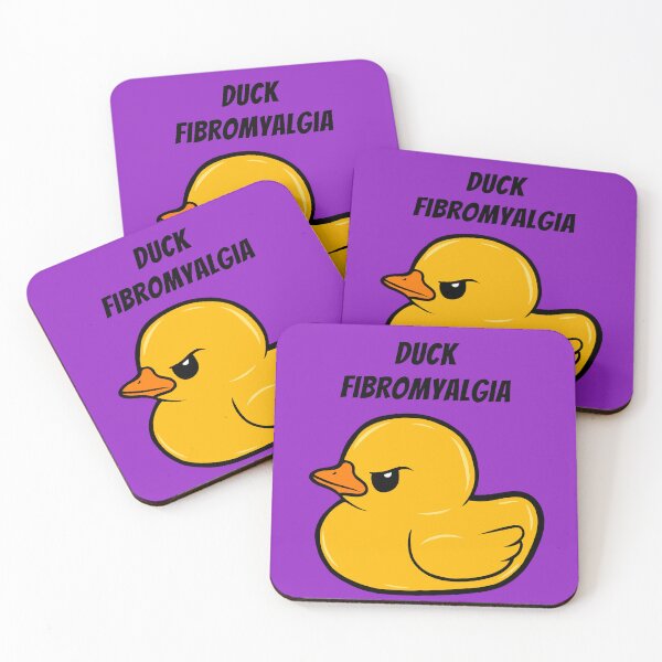 Artikelvorschau, Ente Fibromyalgie (Gelb) entworfen und verkauft von Chronic Illness Awareness Shop.