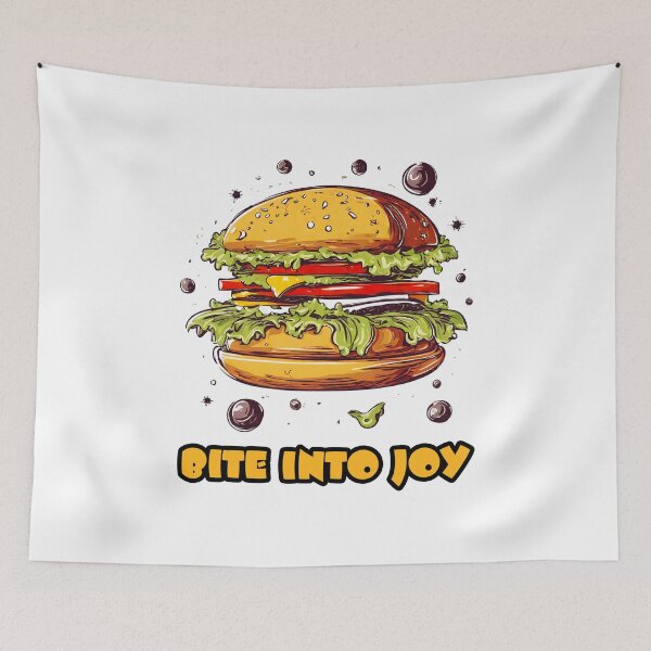 Item preview, Bite Into Joy - Burger quote 1 designed and sold by Tom-Johnson.