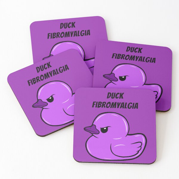 Artikelvorschau, Ente Fibromyalgie (lila) entworfen und verkauft von Chronic Illness Awareness Shop.