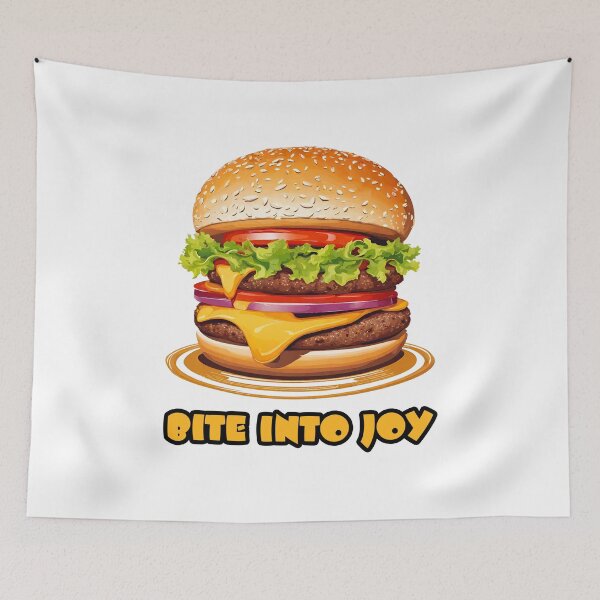 Item preview, Bite Into Joy - Burger quote 2 designed and sold by Tom-Johnson.