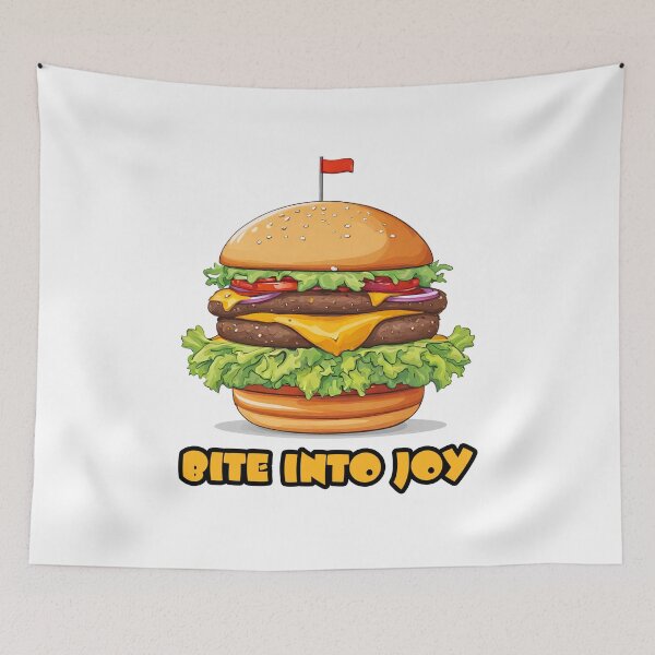 Item preview, Bite Into Joy - Burger quote 3 designed and sold by Tom-Johnson.