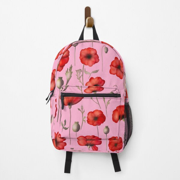 Item preview, poppies on a pink background designed and sold by Sonja Birkelbach.