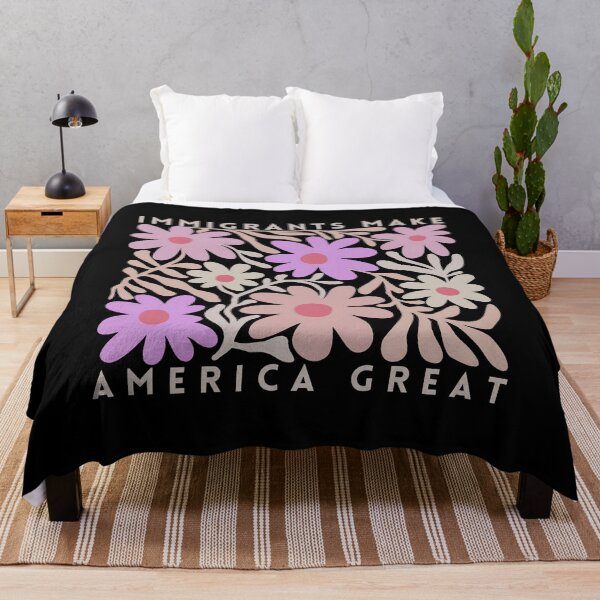 Item preview, Immigrants Make America Great, Matisse Inspired Floral Political Activism Progressive Pro Immigration Wildflower designed and sold by janettavolkme.