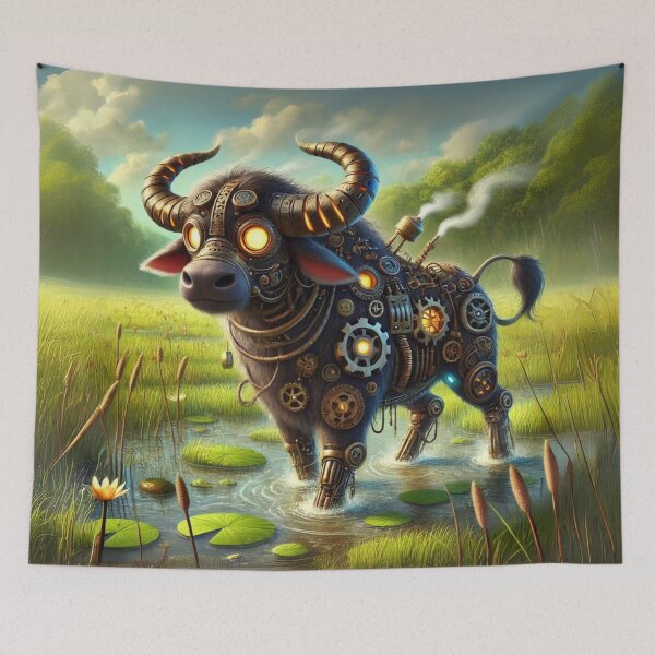 Item preview, Steampunk Water Buffalo designed and sold by Sillytoe.