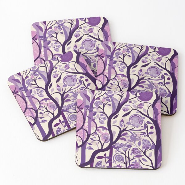 Item preview, Dynamic Swirls Of Eucalyptus Trees In Purples designed and sold by AussieConcepts.