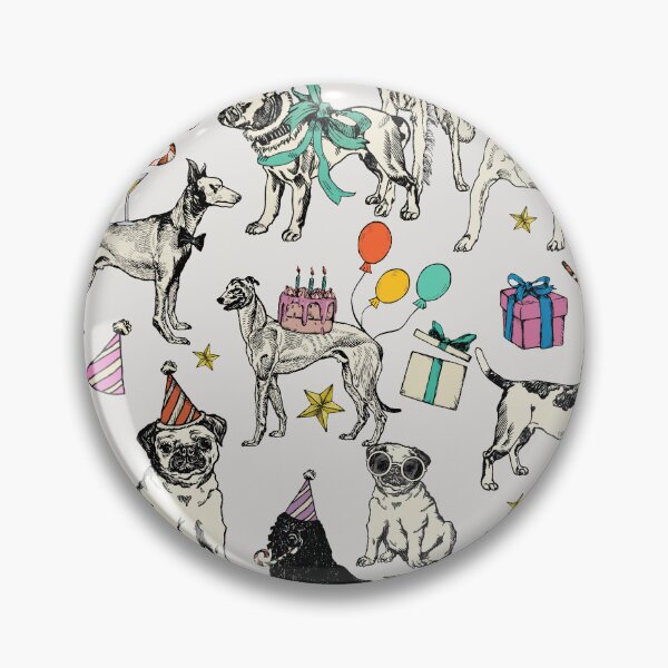 Item preview, whimsical dogs birthday party celebration  designed and sold by Gossip Rag.