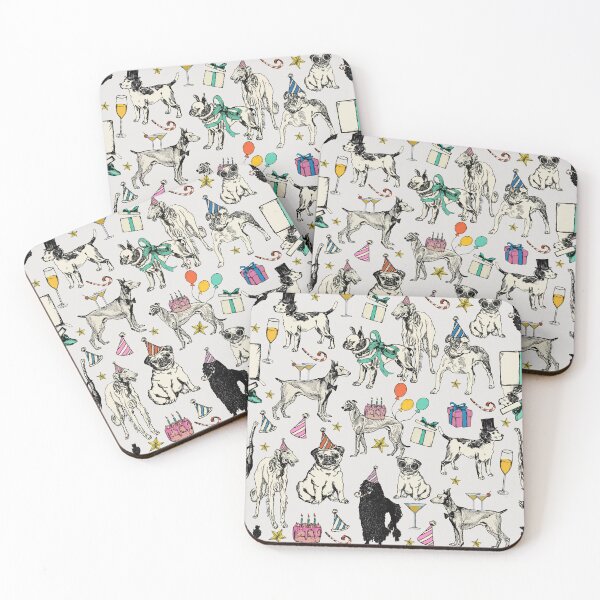Item preview, whimsical dogs birthday party celebration  designed and sold by Gossip Rag.