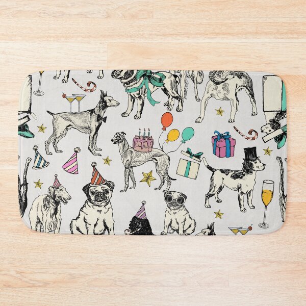 Item preview, whimsical dogs birthday party celebration  designed and sold by Gossip Rag.