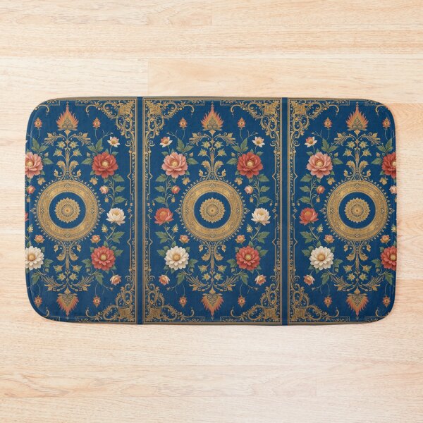 Item preview, Blue and Rose Persian Style Whimsical Vintage Pattern Art  designed and sold by Witty Shirts.