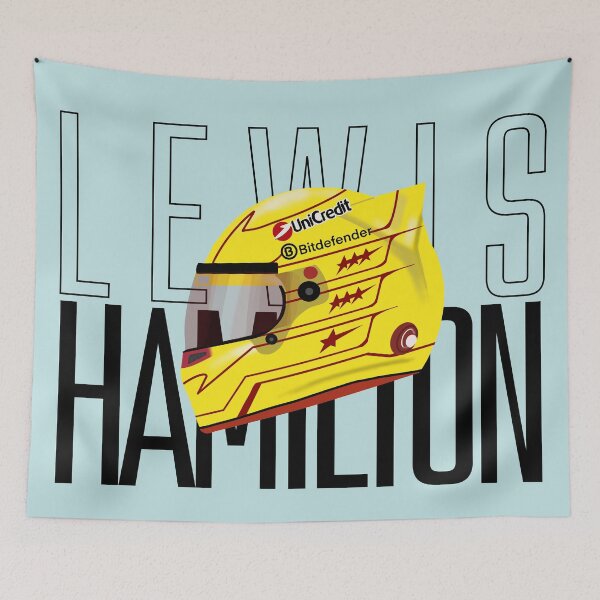 Item preview, 2025 Lewis Hamilton LW44 helmet inspired shirts tshirt  designed and sold by Pink Polar F1.