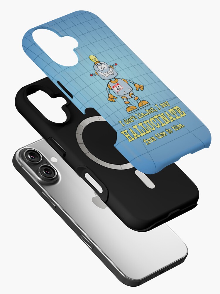 Thumbnail 2 of 4, iPhone Case, AI May Hallucinate. designed and sold by UltraQuirky.