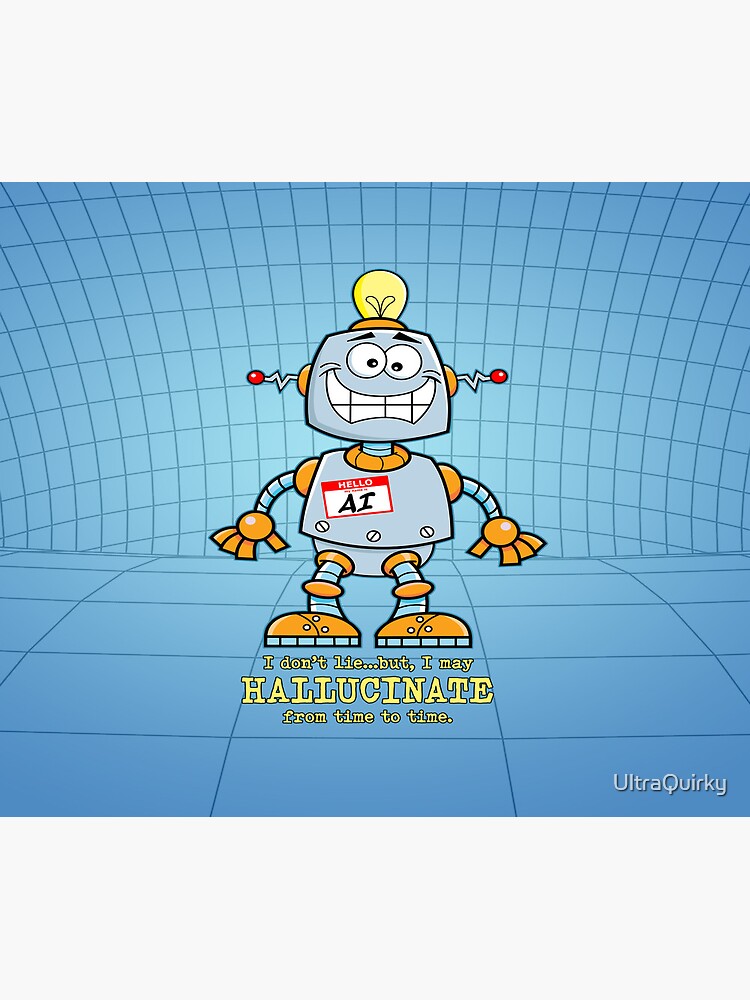 Thumbnail 5 of 5, Mouse Pad, AI May Hallucinate. designed and sold by UltraQuirky.