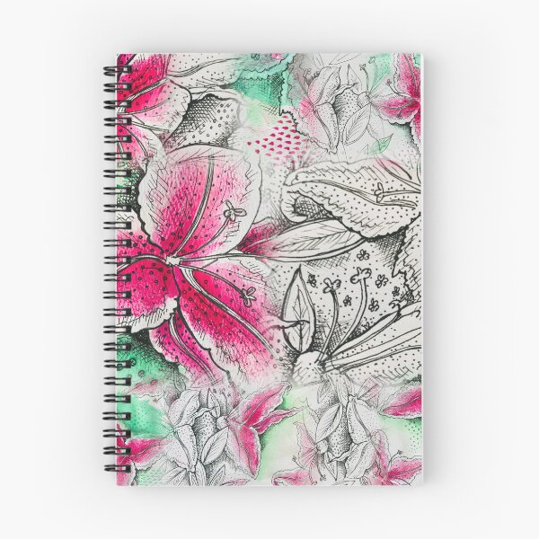 Item preview, Valentine Pink Ink Lilies designed and sold by VariARTyPrints.