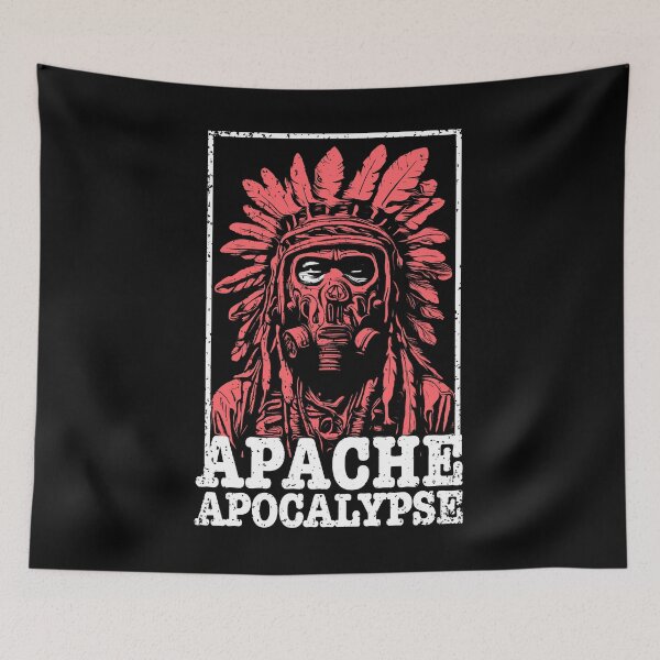 Item preview, Apache Apocalypse - Wild West Indian Chief with Gasmask designed and sold by AnAzArt.