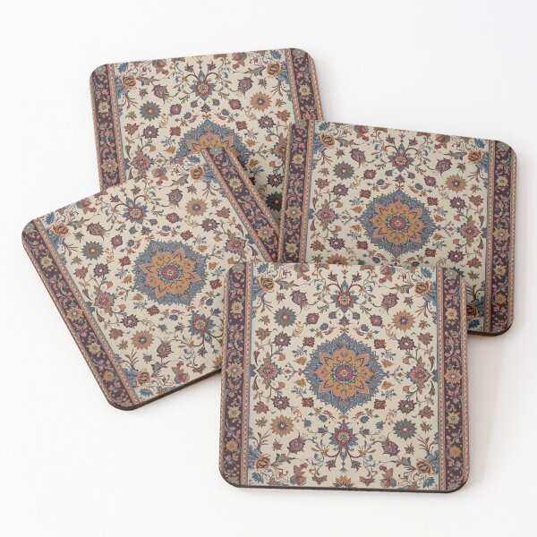 Item preview, White and Brown Persian Style Whimsical Vintage Pattern Art  designed and sold by Witty Shirts.