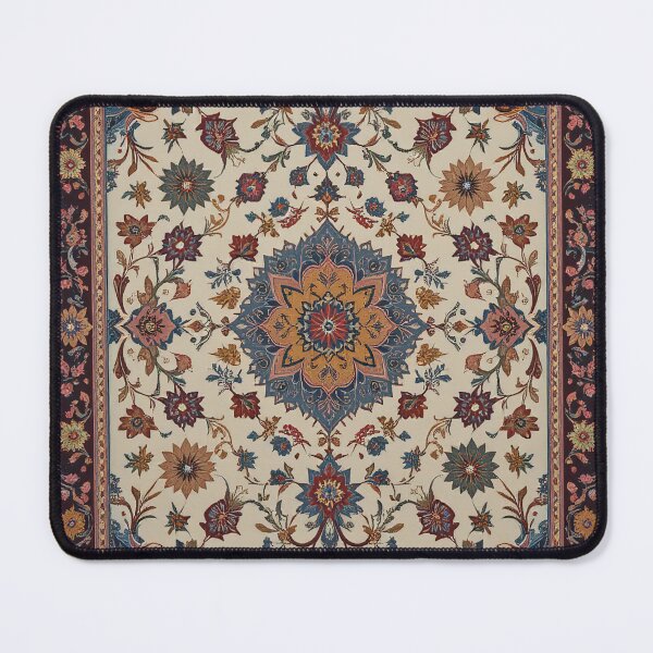 Item preview, White and Brown Persian Style Whimsical Vintage Pattern Art  designed and sold by Witty Shirts.