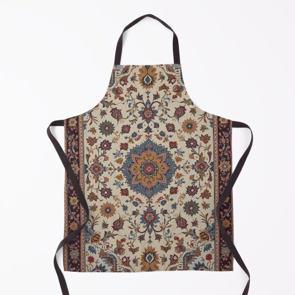 Item preview, White and Brown Persian Style Whimsical Vintage Pattern Art designed and sold by Witty Shirts.