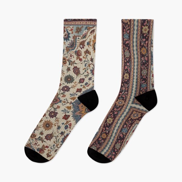 Item preview, White and Brown Persian Style Whimsical Vintage Pattern Art  designed and sold by Witty Shirts.