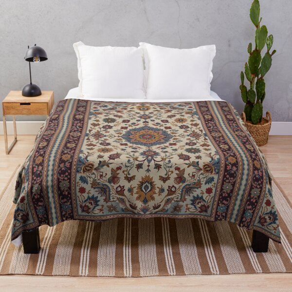 Item preview, White and Brown Persian Style Whimsical Vintage Pattern Art designed and sold by Witty Shirts.