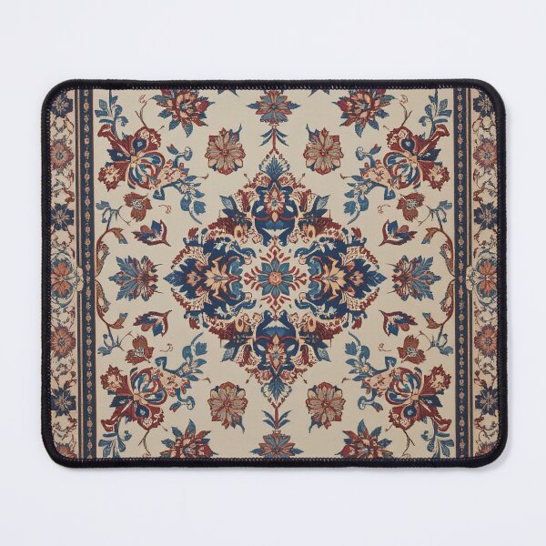 Item preview, White and Blue Persian Style Whimsical Vintage Pattern Art  designed and sold by Witty Shirts.