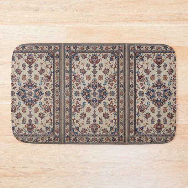 Item preview, White and Blue Persian Style Whimsical Vintage Pattern Art  designed and sold by Witty Shirts.