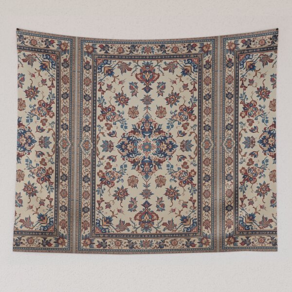 Item preview, White and Blue Persian Style Whimsical Vintage Pattern Art  designed and sold by Witty Shirts.