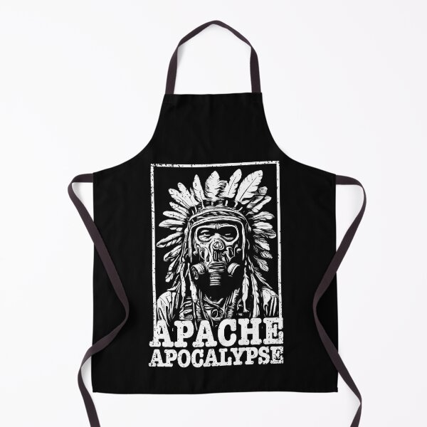 Item preview, Apache Apocalypse - Wild West Indian Chief with Gasmask - BW version designed and sold by AnAzArt.