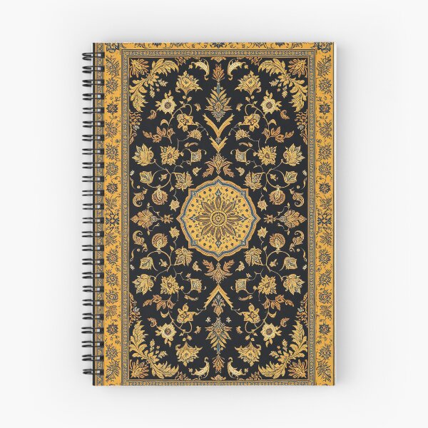 Item preview, Black and Yellow Persian Style Whimsical Vintage Pattern Art  designed and sold by Witty Shirts.