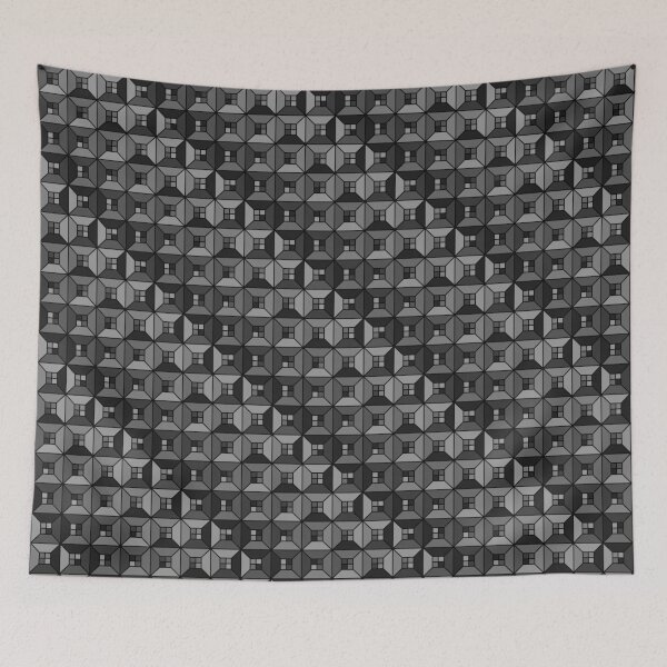 Item preview, Black and White Squares Inside Squares designed and sold by Lindsey Popejoy.