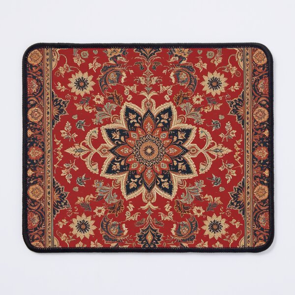 Item preview, Red and Yellow Persian Style Whimsical Vintage Pattern Art  designed and sold by Witty Shirts.