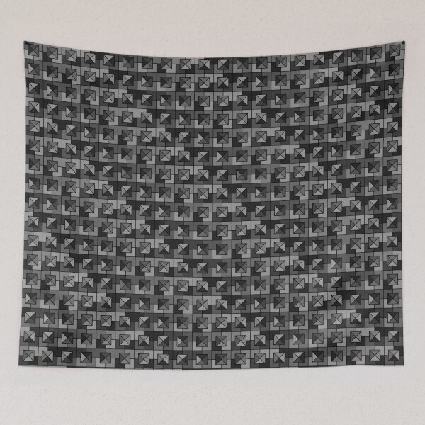 Item preview, Black and White Triangles in Squares designed and sold by Lindsey Popejoy.