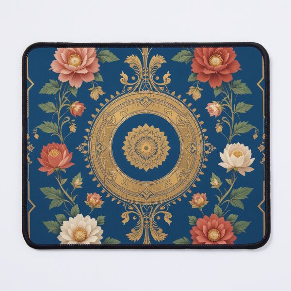 Item preview, Blue and Rose Persian Style Whimsical Vintage Pattern Art  designed and sold by Witty Shirts.