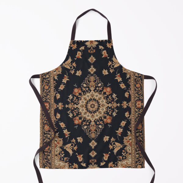 Item preview, Black and Yellow Persian Style Whimsical Vintage Pattern Art designed and sold by Witty Shirts.